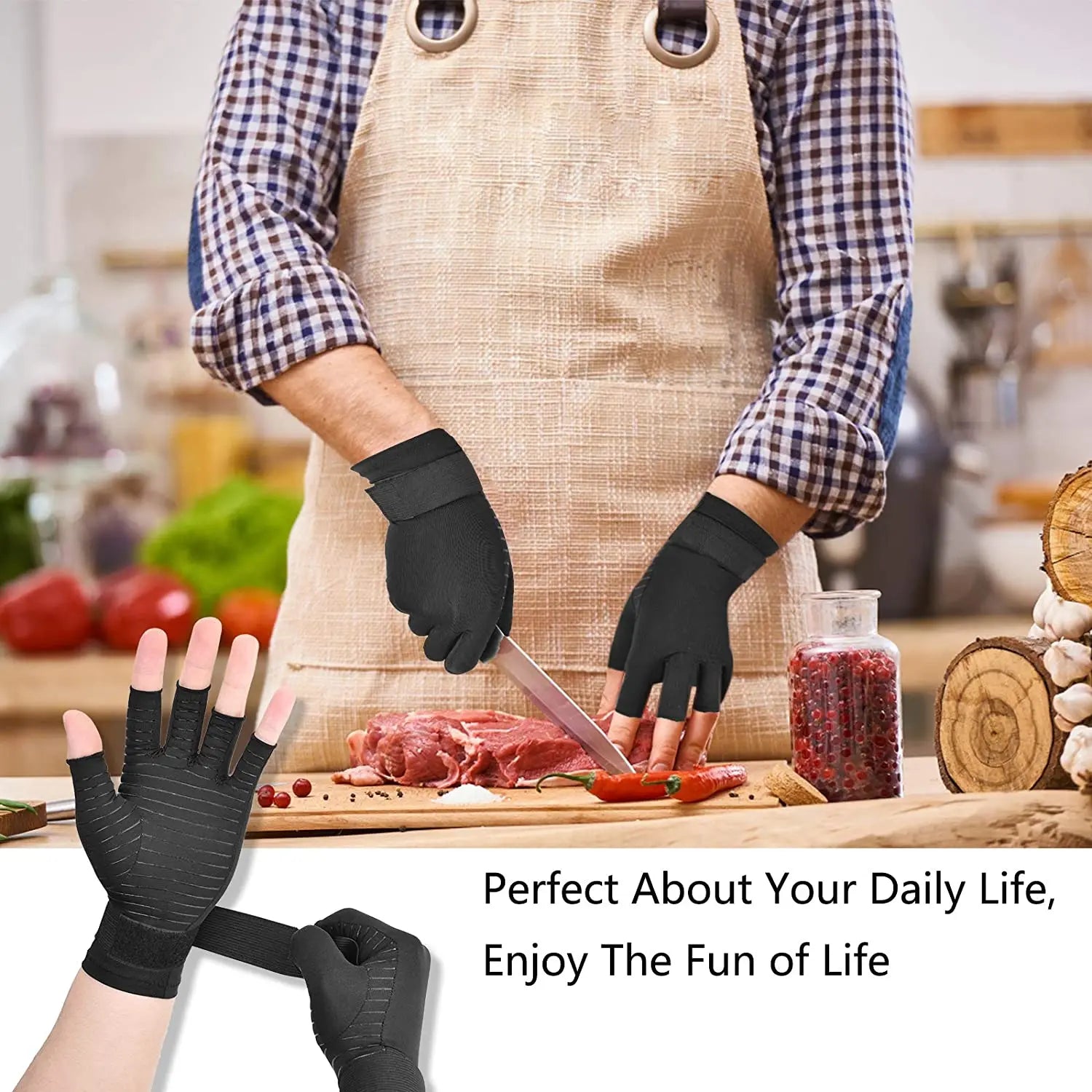 Arthritis Gloves Wrist Hand Thumb Support Gloves Silicone Gel Arthritis Pressure Corrector Massage Pain Relief Gloves