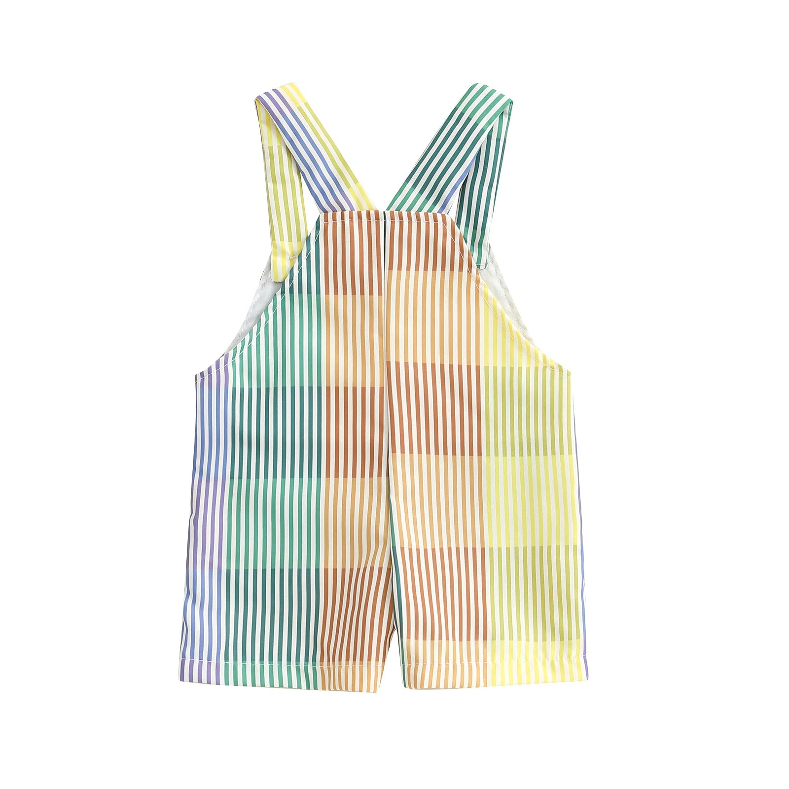Pudcoco Toddler Baby Girls Overalls Loose Fit Striped Contrast Color Infant Jumpsuit for All Reasons 6M-4T