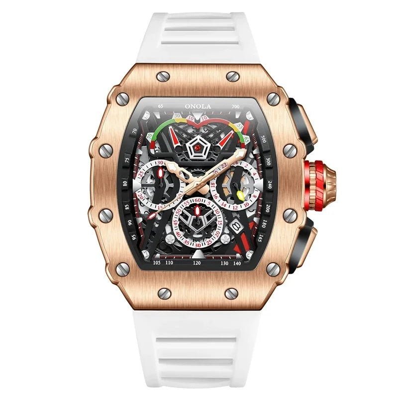 ONOLA 6827 Fashion Luxury Hands Clock Multifunction Waterproof Luminous Sports Casual Male Quartz Watches for Men Reloj Hombre