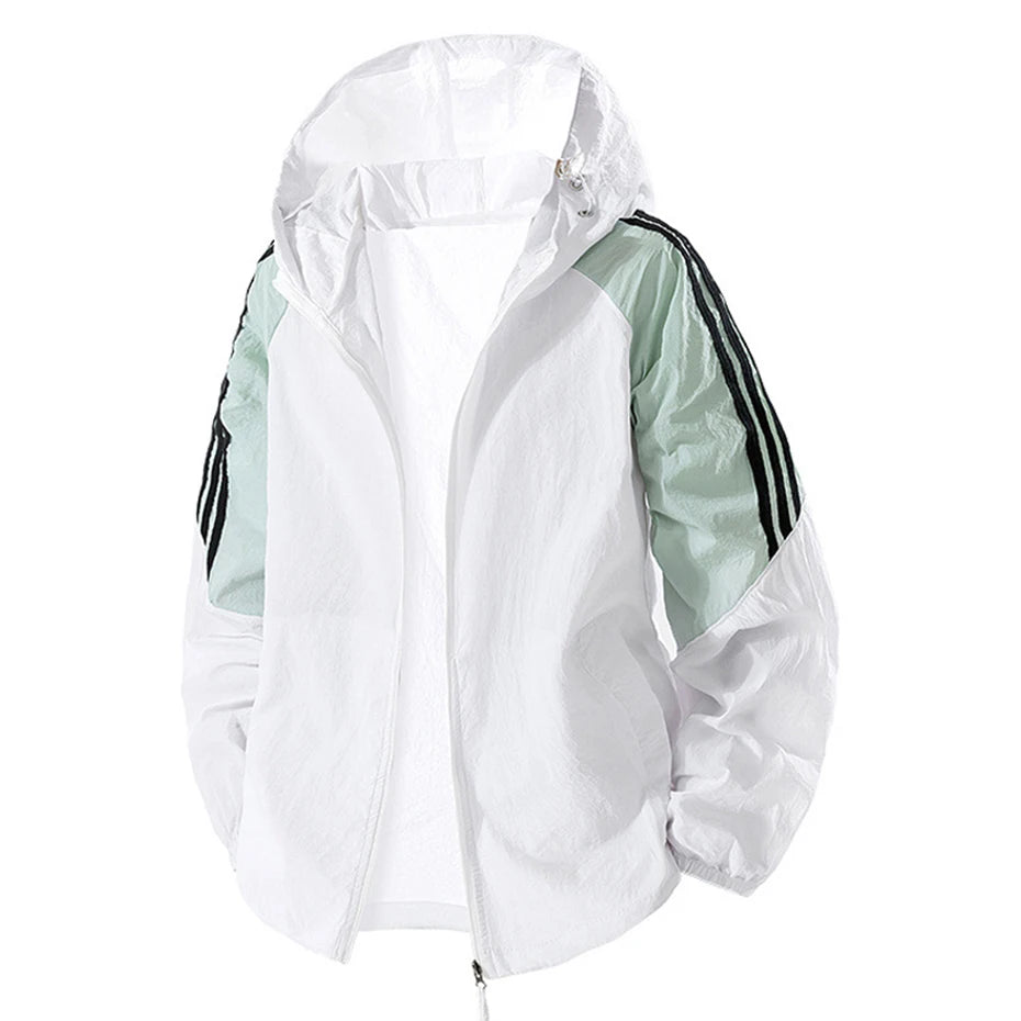 8XL Plus Size Men Jackets Summer Hooded Windbreaker Thin Lightweight Jackets Plus Size 7XL 6XL Jackets Sun Protection Outwear