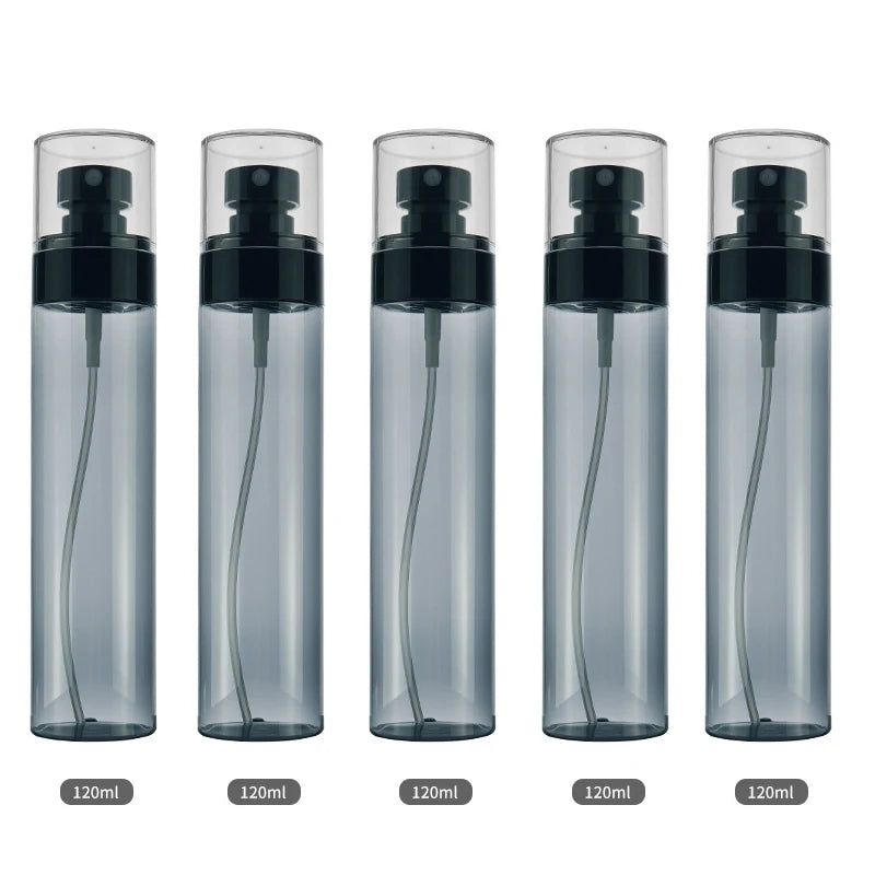 5Pcs Black Ultra Fine Mist Spray Bottle  30ml 60ml 80ml 100ml 120ml Moisturizing Cosmetic Bottle Portable Spray Atomize