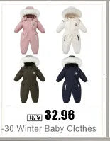 Children Autumn Winter Overall For Infant Down Cotton Thicken Clothes Hooded new born Baby costume Boys Girls Jumpsuit Romper