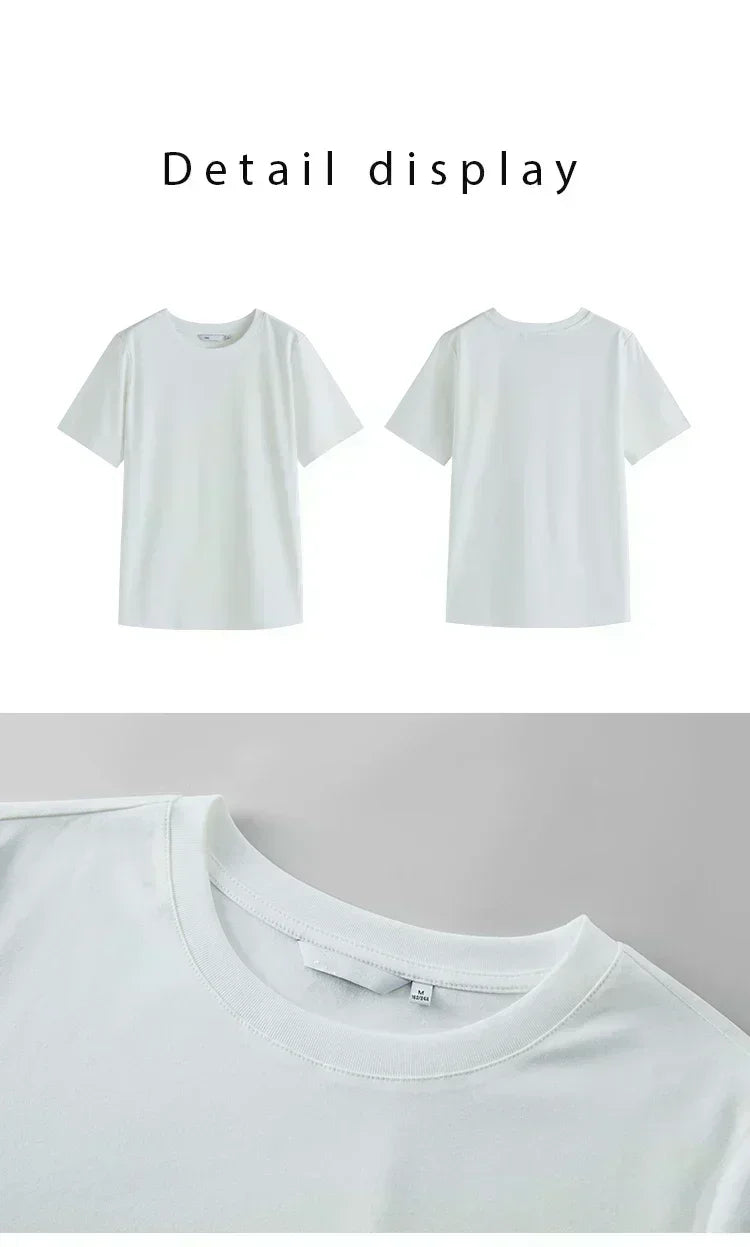 Men's Crew Neck Printed Top High Quality Pure Cotton Short-sleeved T-shirt Spring and Summer Oversize Loose Large Size Clothing