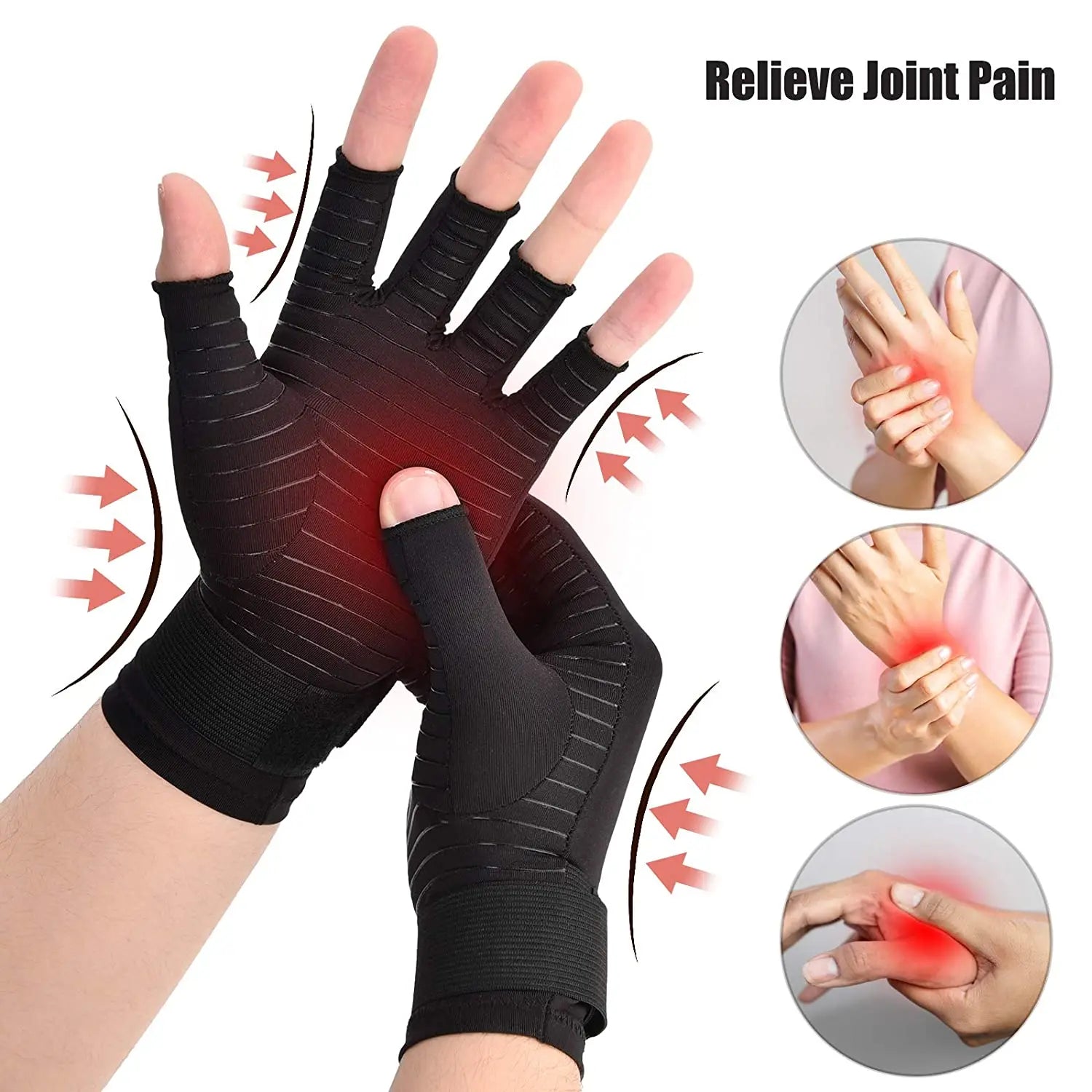 Arthritis Gloves Wrist Hand Thumb Support Gloves Silicone Gel Arthritis Pressure Corrector Massage Pain Relief Gloves