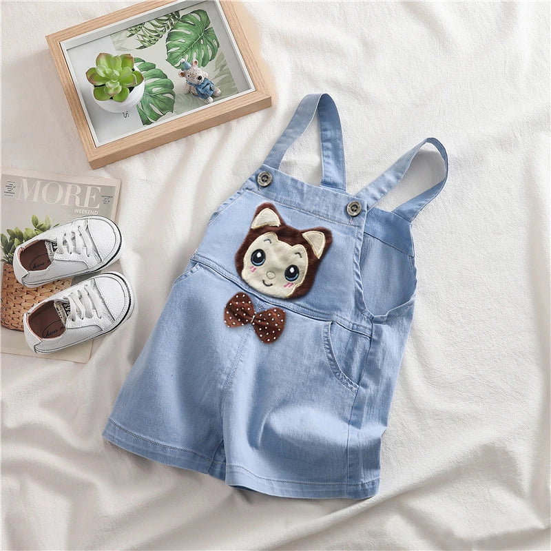 IENENS Summer Kids Baby Boys Jumper Pants Denim Shorts Jeans Overalls Toddler Infant Girl Playsuit Clothes Clothing Trousers