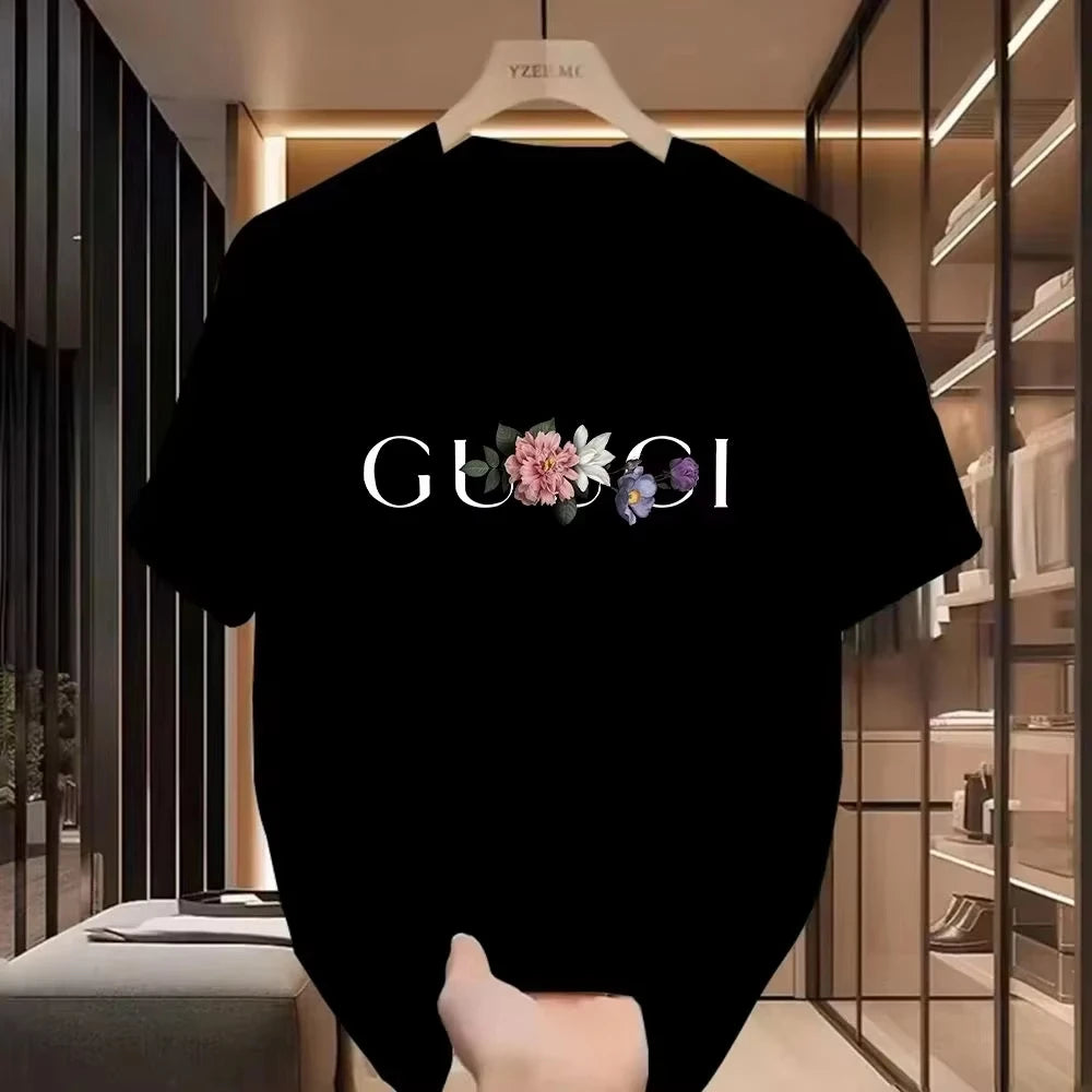 2025 The Latest Summer Men's and Women's Printed T-shirt Pure Cotton Harajuku Designer Classic Breathable Oversized  T-shirt