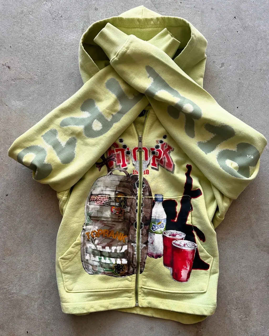 American Fashion Hoodie Coat Printed Graphics Oversize Zipper Hoodie Men Women Y2K Harajuku Hip-Hop Goth Casual Joker Sweatshirt