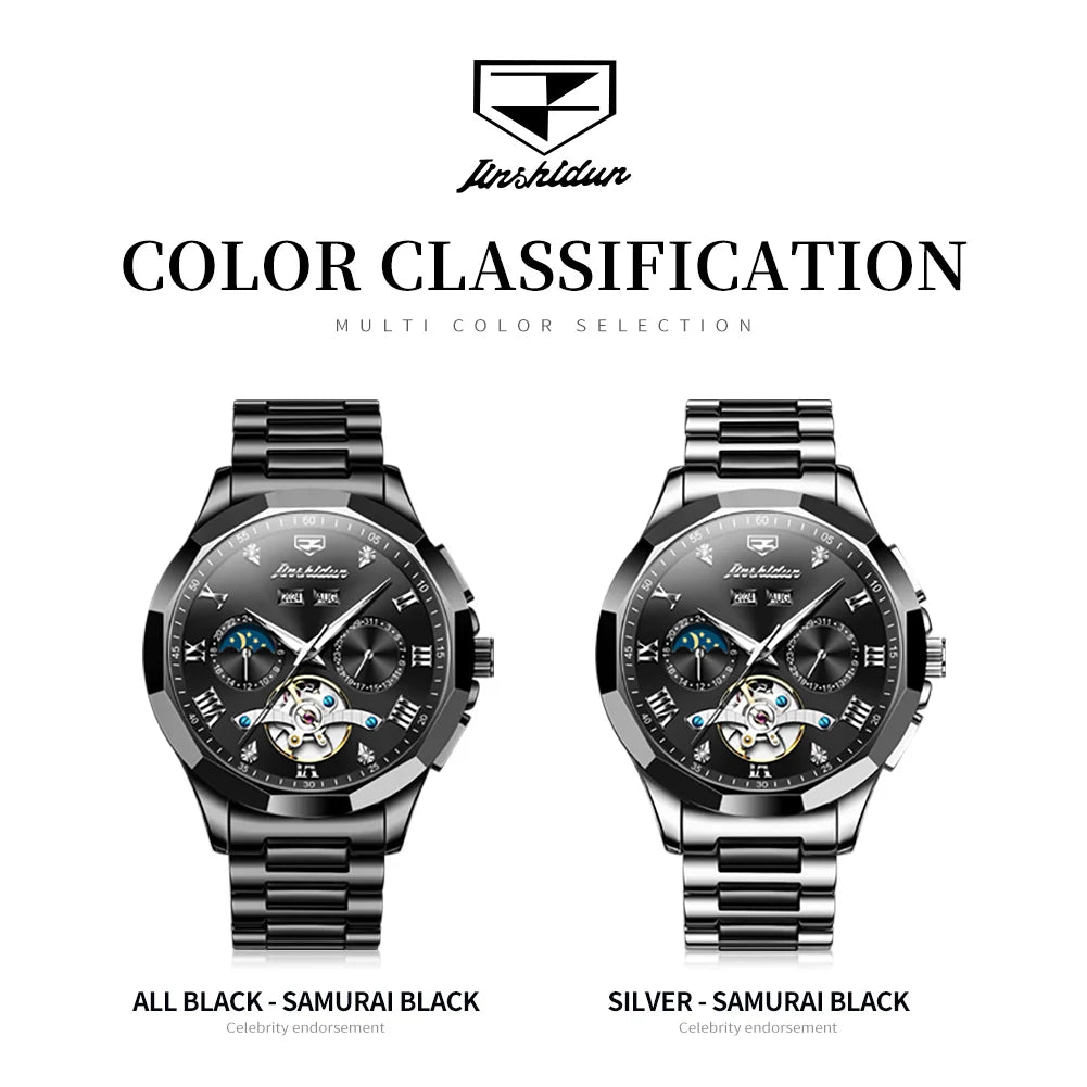 JSDUN Fashion Men Automatic Mechanical Watch High Quality Ceramic Waterproof Wrist Watch Men Top Brand Original Watches for Men