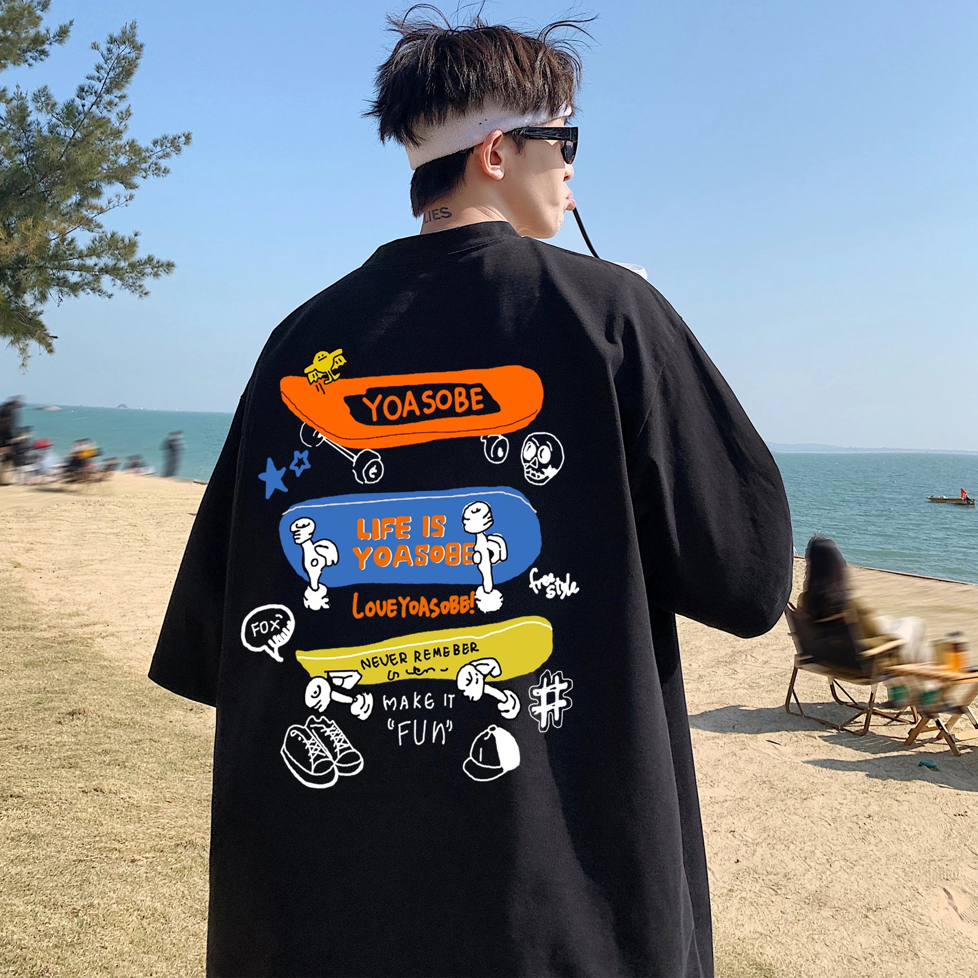 2025 New Men's T-Shirt Summer Pleasant Printed Short Sleeve O-neck Cotton High Quality Casual Tops Oversized Male Clothes
