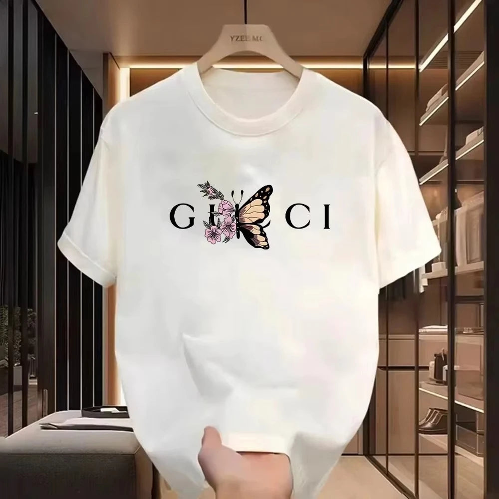 2025 The Latest Summer Men's and Women's Printed T-shirt Pure Cotton Harajuku Designer Classic Breathable Oversized  T-shirt