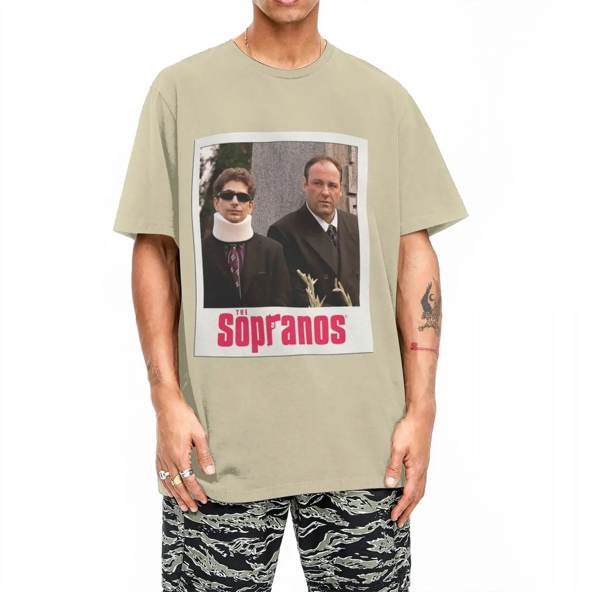 Tony Soprano Pop Culture T-Shirt Harajuku T-Shirts Short Sleeves Funny Tshirt Beach Cotton Round Neck Oversized Clothes