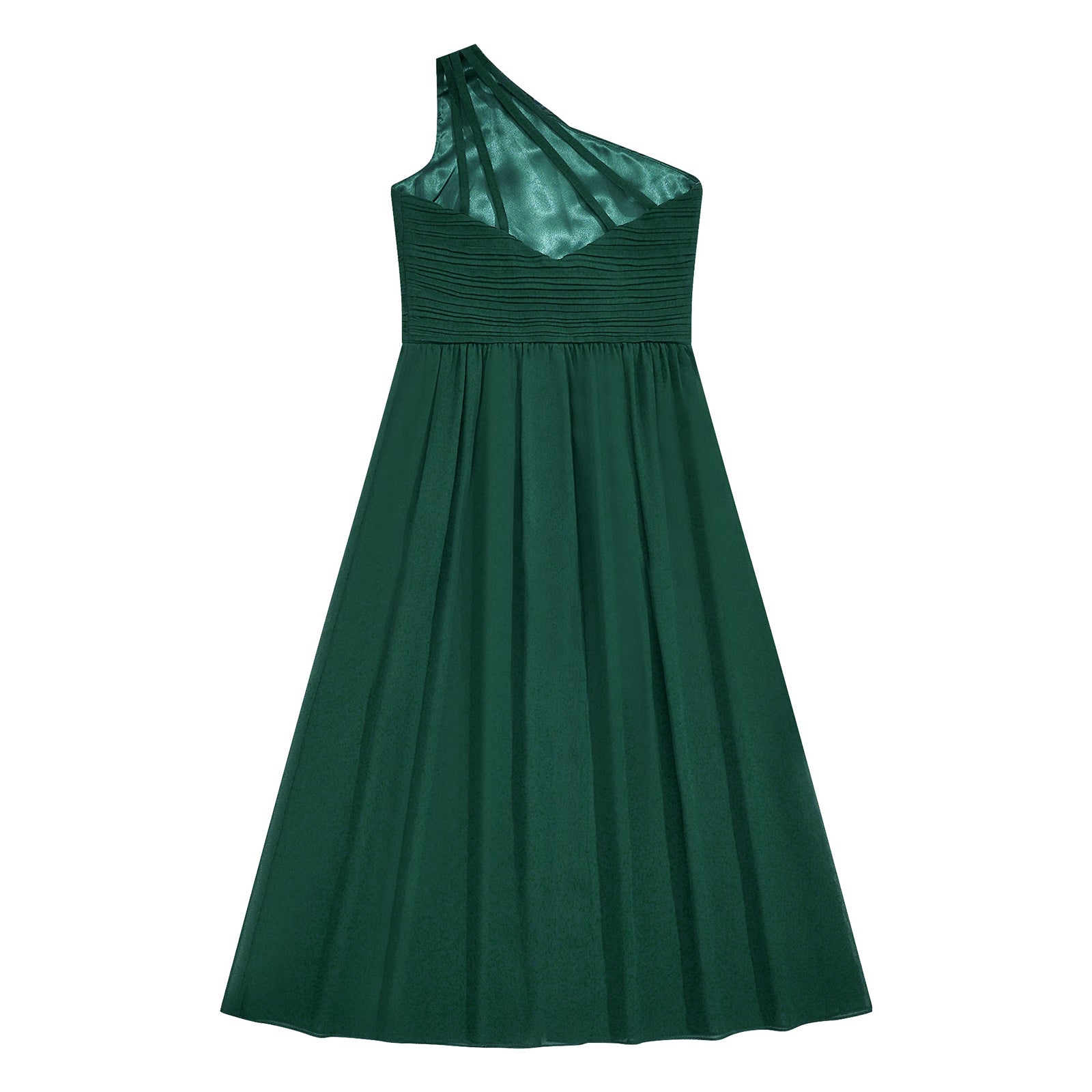 6-16Y Kids Girls Elegant Shiny Beaded Party Dress One Shoulder Ruched Jumpsuit Skirt Princess Wedding Birthday Evening Prom Gown
