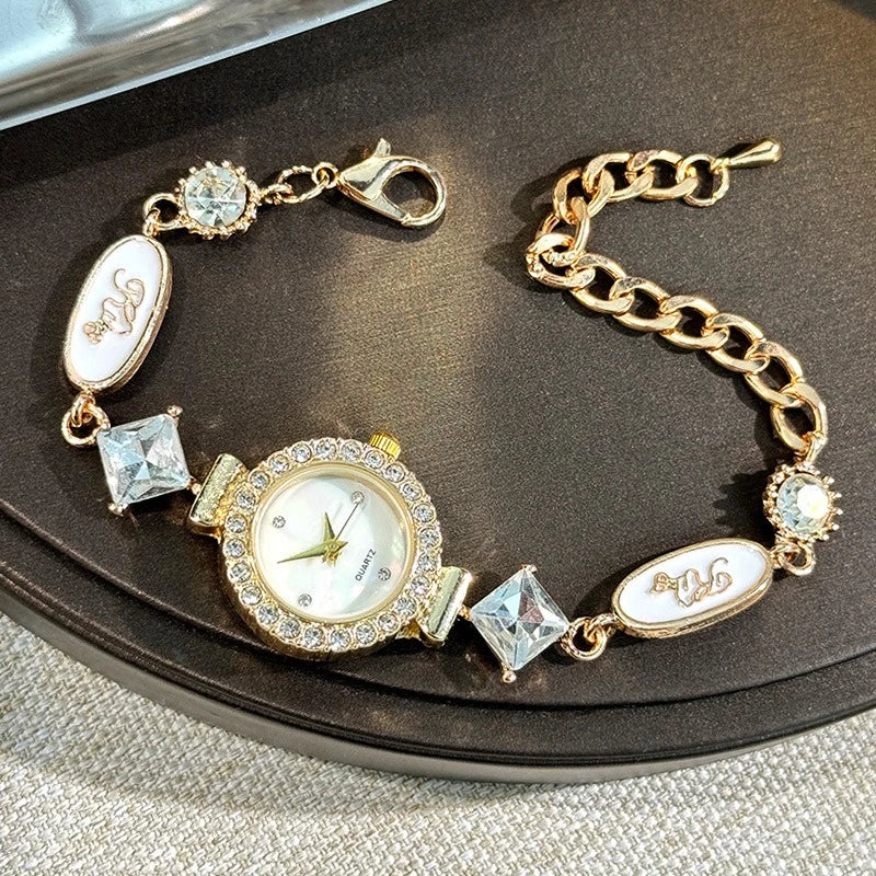 Trendy Letter Chain Women's Bracelet WristchWatch Adjustable Fashion Female Elegant Quartz Watch Montre Femme Luxe