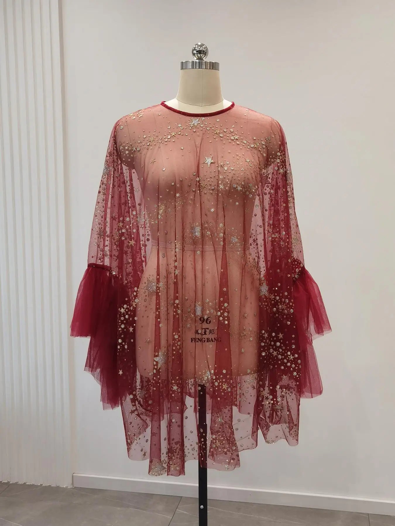 Pregnant Women Mini Dress For Photography Props Solid Color Premama Sequined Stars Photoshoot Dresses Maternity Baby Shower Gown