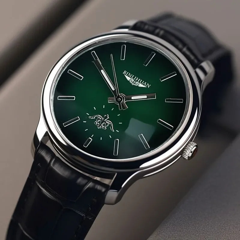 Luxury Business Men's Quartz Watch Waterproof Leather Strap Top Brand Wristwatch Handsome Men's Clock for Business 2025 New