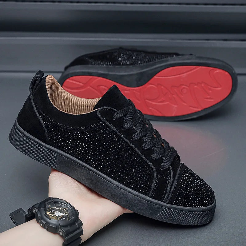 Rivet Men's Casual Sneakers Walking Men Casual Shoes Fashion Brand Sport Male Man Sneakers Shoes Designer Platform Mens Shoes