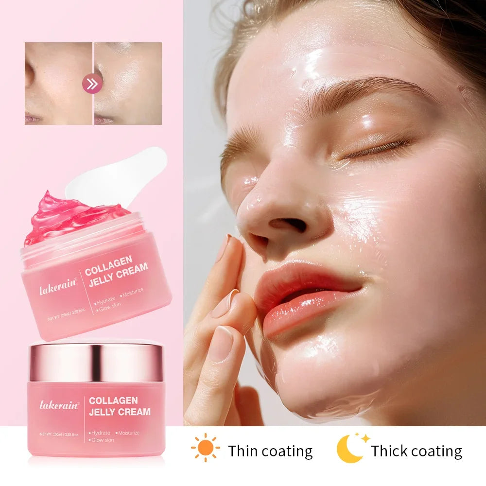 Collagen Jelly Cream Enhances Skin Barrier Moisture 24-hour Facial Shine Natural Ingredient Korean Face Care Products