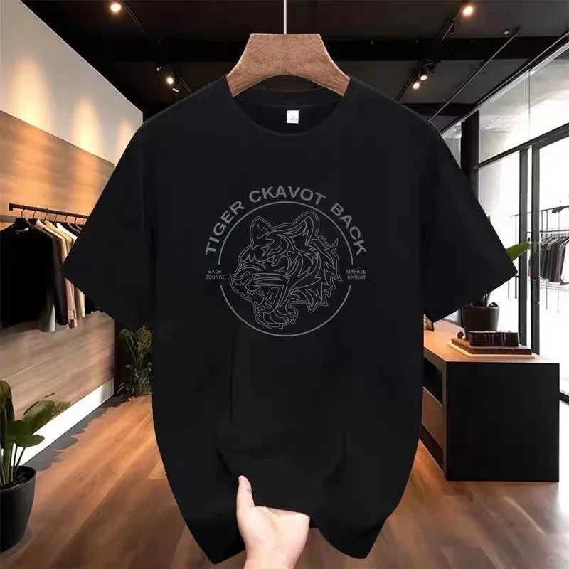 2025 Men s high-end short-sleeved T-shirt Summer New Style pure cotton round-neck Women s loose Summer trendy brand