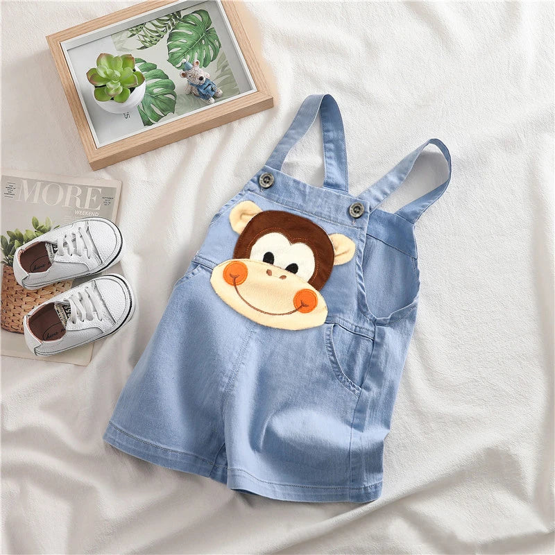 IENENS Summer Kids Baby Boys Jumper Pants Denim Shorts Jeans Overalls Toddler Infant Girl Playsuit Clothes Clothing Trousers