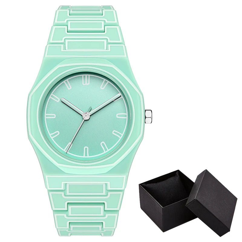 Luxury Men Watch Men's Quartz Wristwatch Minimalist Black White Dial Male Sports Reloj Silicone Rubber Strap Man Unusual Clock
