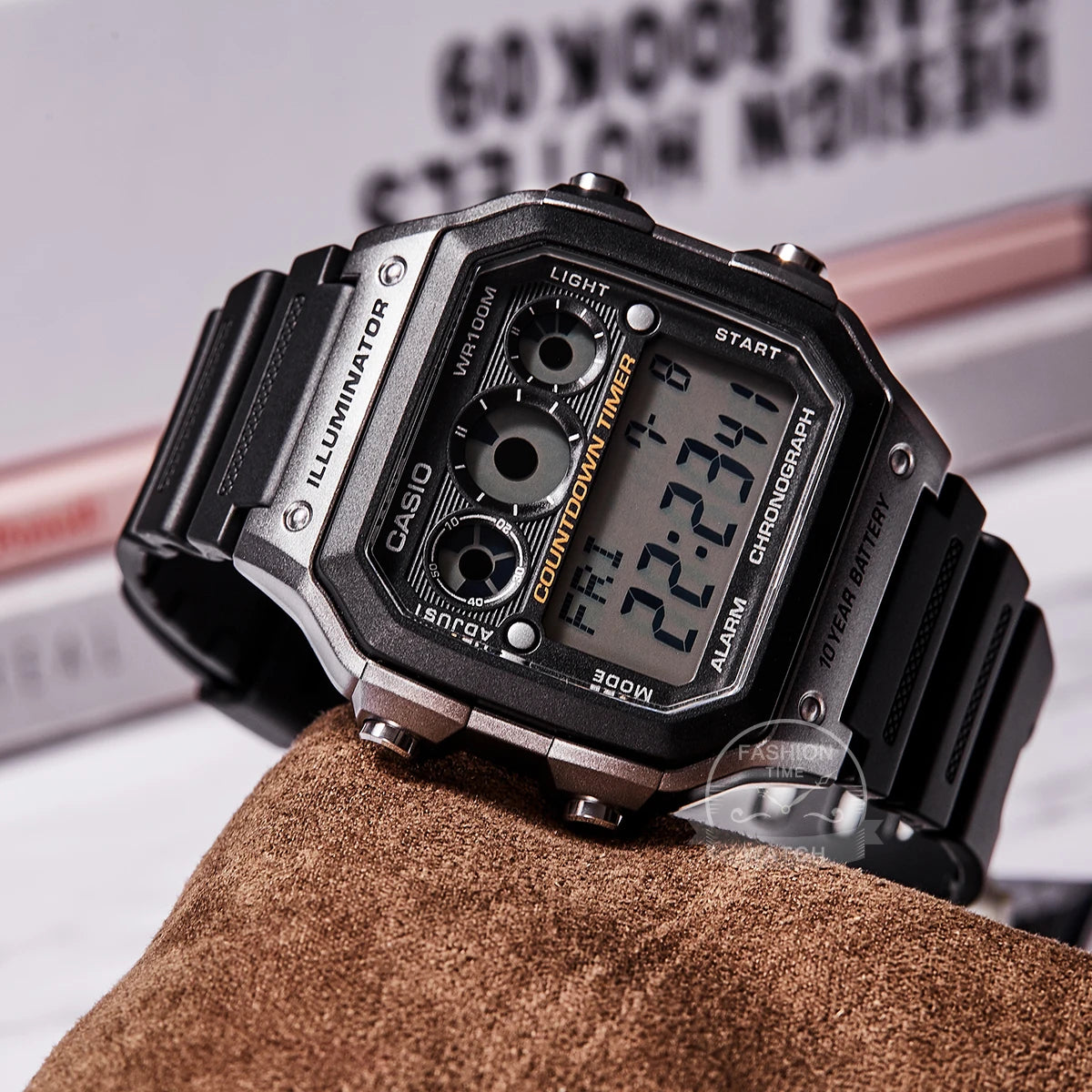Casio for men  Multi-Function Electronic Watch Water Resistant Resin Strap AE-1300WH-8A