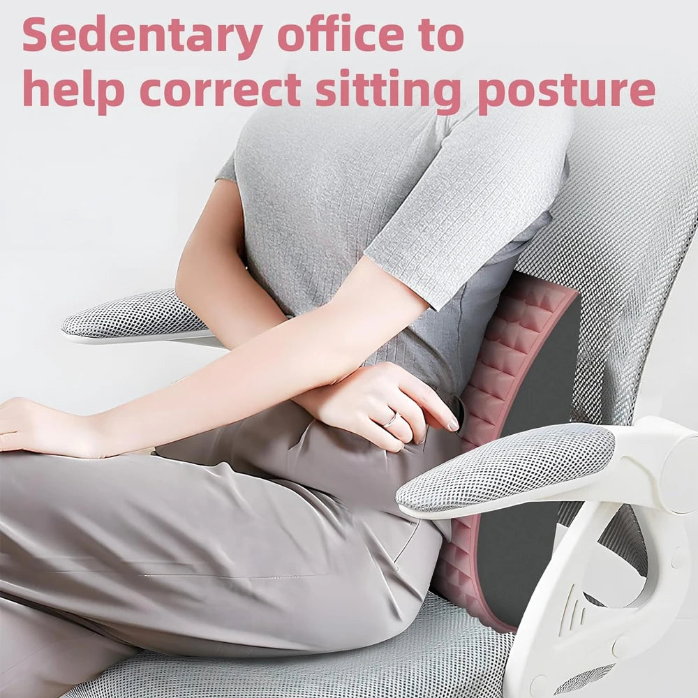 Back Stretcher Pillow, Neck Lumbar Support Massager, Sciatica, Herniated Disc Pain Relief Massage Relaxation, Posture Corrector