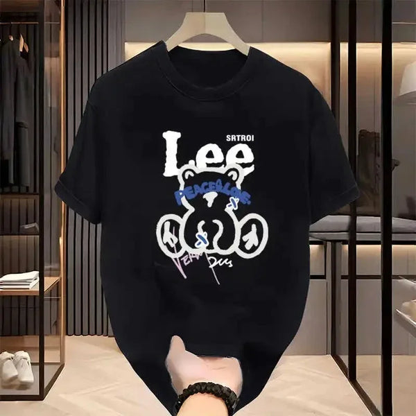 2024 New Hot Fashion 100% Cotton Niche Design American Women, Men and Children Short-sleeved T-shirt Loose Printing Luxury Brand