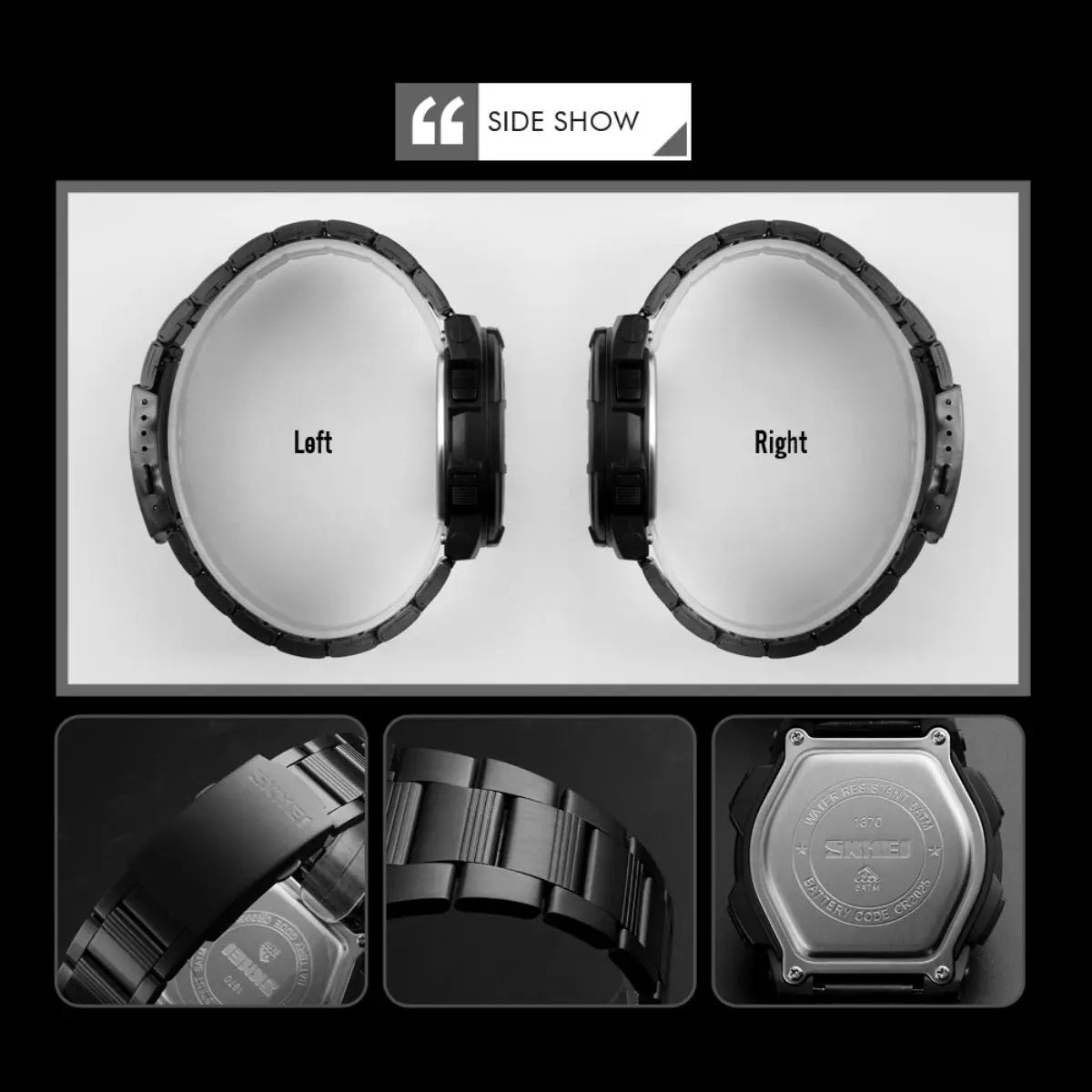 SKMEI Fashion Back Light Sport Digital Watch Mens Clock Top Brand Luxury Full Steel Business Date Waterproof Chrono Wristwatch