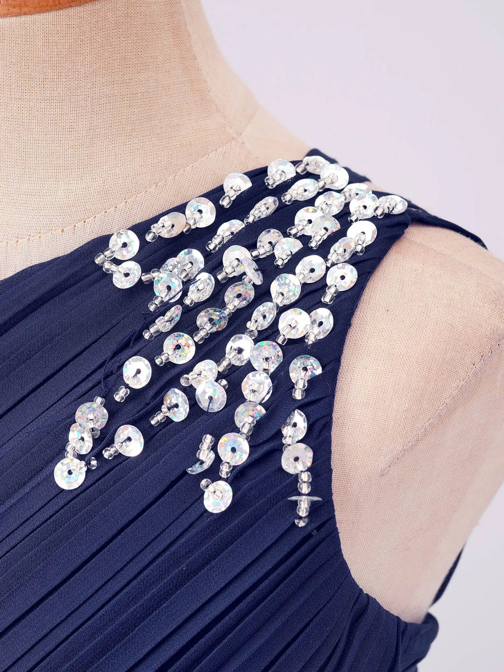 6-16Y Kids Girls Elegant Shiny Beaded Party Dress One Shoulder Ruched Jumpsuit Skirt Princess Wedding Birthday Evening Prom Gown