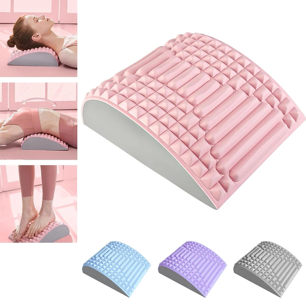 Back Stretcher Pillow, Neck Lumbar Support Massager, Sciatica, Herniated Disc Pain Relief Massage Relaxation, Posture Corrector