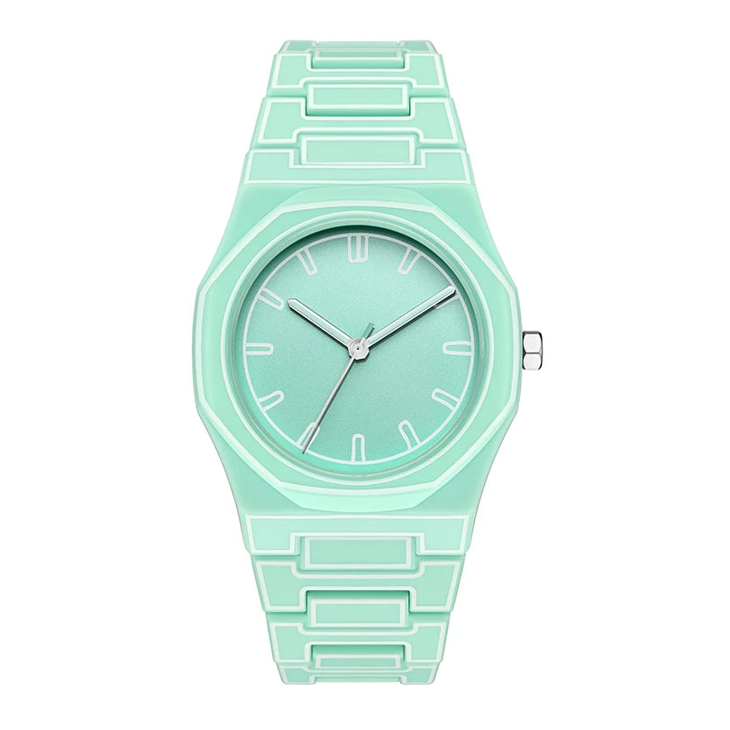 Luxury Men Watch Men's Quartz Wristwatch Minimalist Black White Dial Male Sports Reloj Silicone Rubber Strap Man Unusual Clock