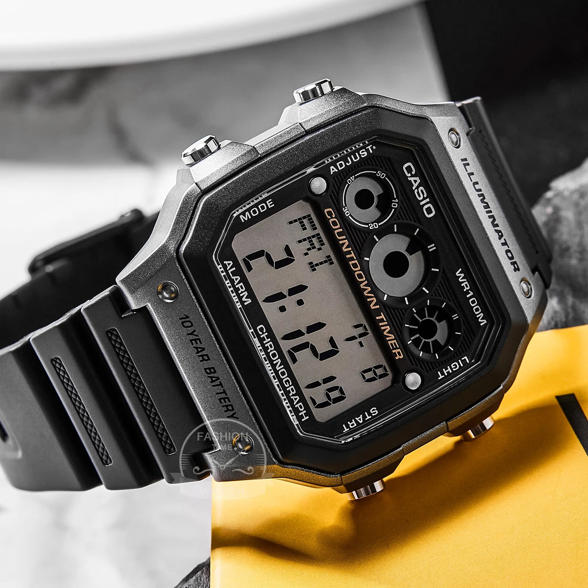 Casio for men  Multi-Function Electronic Watch Water Resistant Resin Strap AE-1300WH-8A