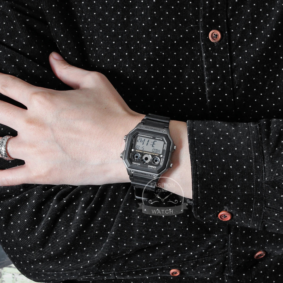 Casio for men  Multi-Function Electronic Watch Water Resistant Resin Strap AE-1300WH-8A