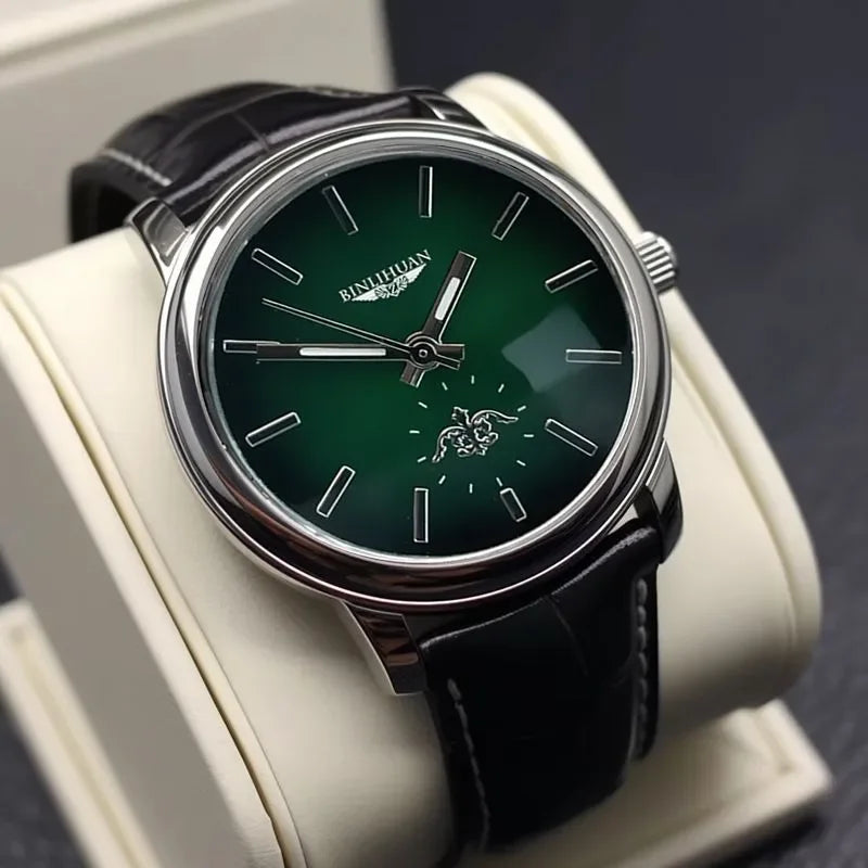 Luxury Business Men's Quartz Watch Waterproof Leather Strap Top Brand Wristwatch Handsome Men's Clock for Business 2025 New