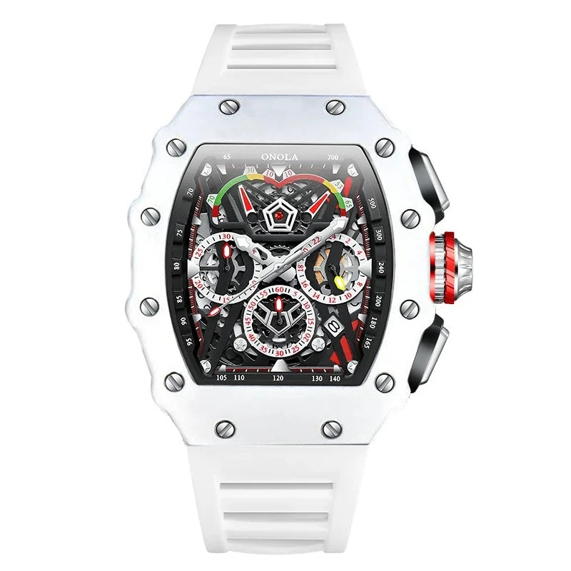 ONOLA 6827 Fashion Luxury Hands Clock Multifunction Waterproof Luminous Sports Casual Male Quartz Watches for Men Reloj Hombre