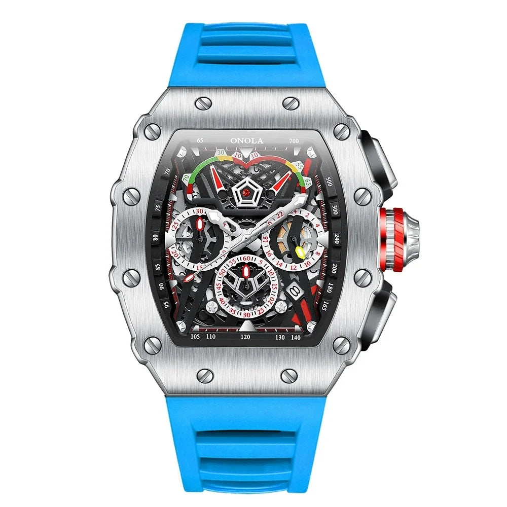 ONOLA 6827 Fashion Luxury Hands Clock Multifunction Waterproof Luminous Sports Casual Male Quartz Watches for Men Reloj Hombre