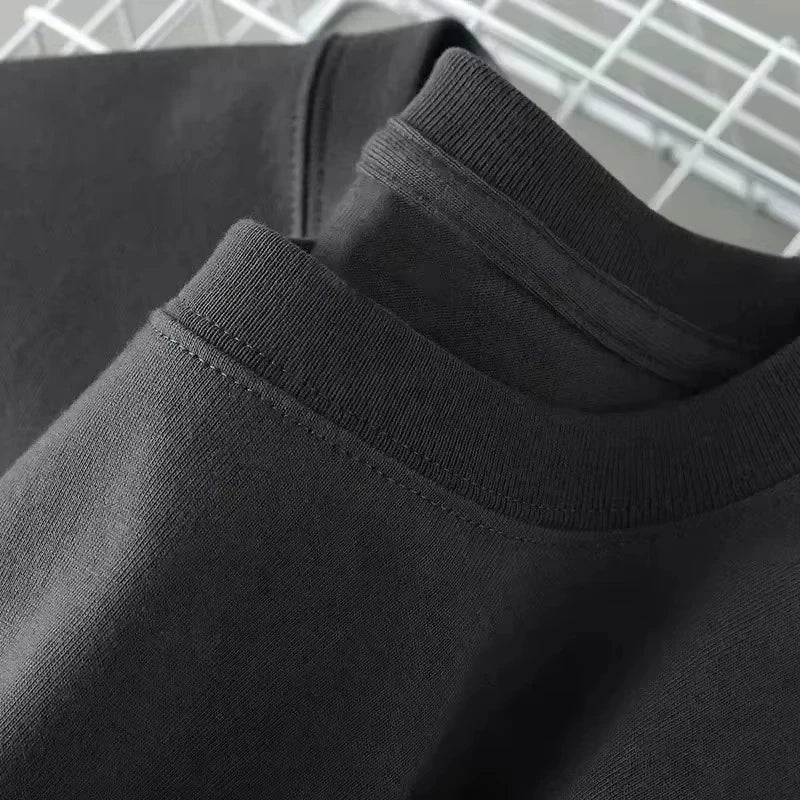 Short-sleeved Crew Neck T-shirt Versatile Men's and Women's Tops Trendy Brand 2025 Summer New Loose Printing Pure Cotton