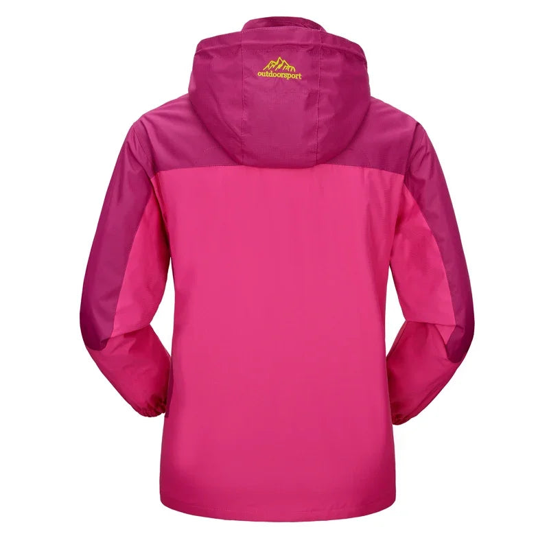 Women Autumn Trekking Jacket Outdoor Hiking Rain Coat Windbreaker Waterproof Hooded Camping Cycling Climbing Warm
