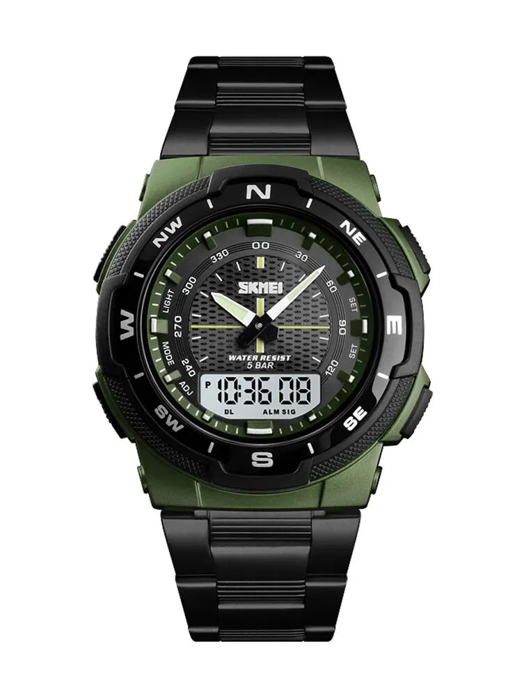 SKMEI Fashion Back Light Sport Digital Watch Mens Clock Top Brand Luxury Full Steel Business Date Waterproof Chrono Wristwatch