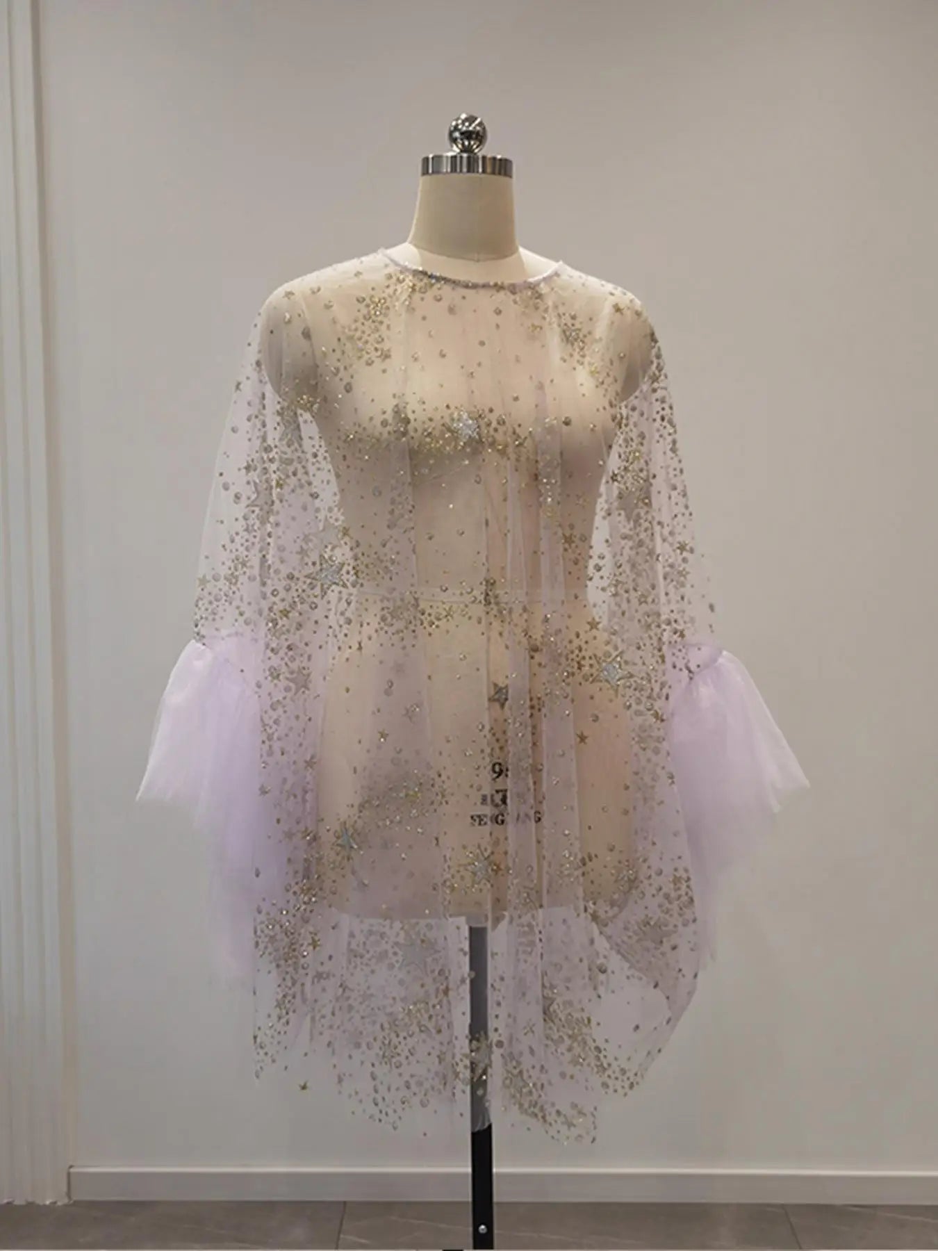 Pregnant Women Mini Dress For Photography Props Solid Color Premama Sequined Stars Photoshoot Dresses Maternity Baby Shower Gown