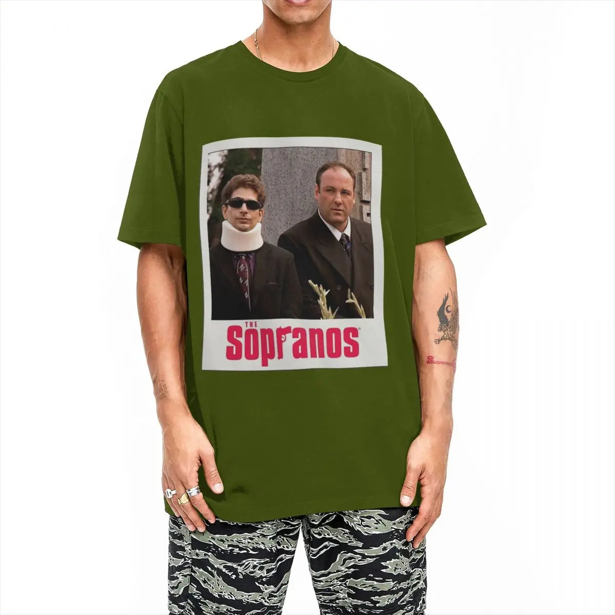 Tony Soprano Pop Culture T-Shirt Harajuku T-Shirts Short Sleeves Funny Tshirt Beach Cotton Round Neck Oversized Clothes