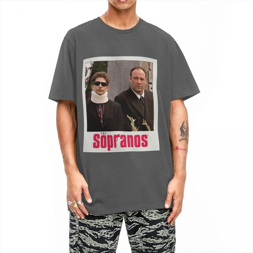 Tony Soprano Pop Culture T-Shirt Harajuku T-Shirts Short Sleeves Funny Tshirt Beach Cotton Round Neck Oversized Clothes