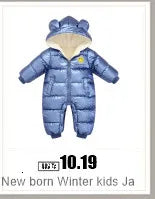 Children Autumn Winter Overall For Infant Down Cotton Thicken Clothes Hooded new born Baby costume Boys Girls Jumpsuit Romper