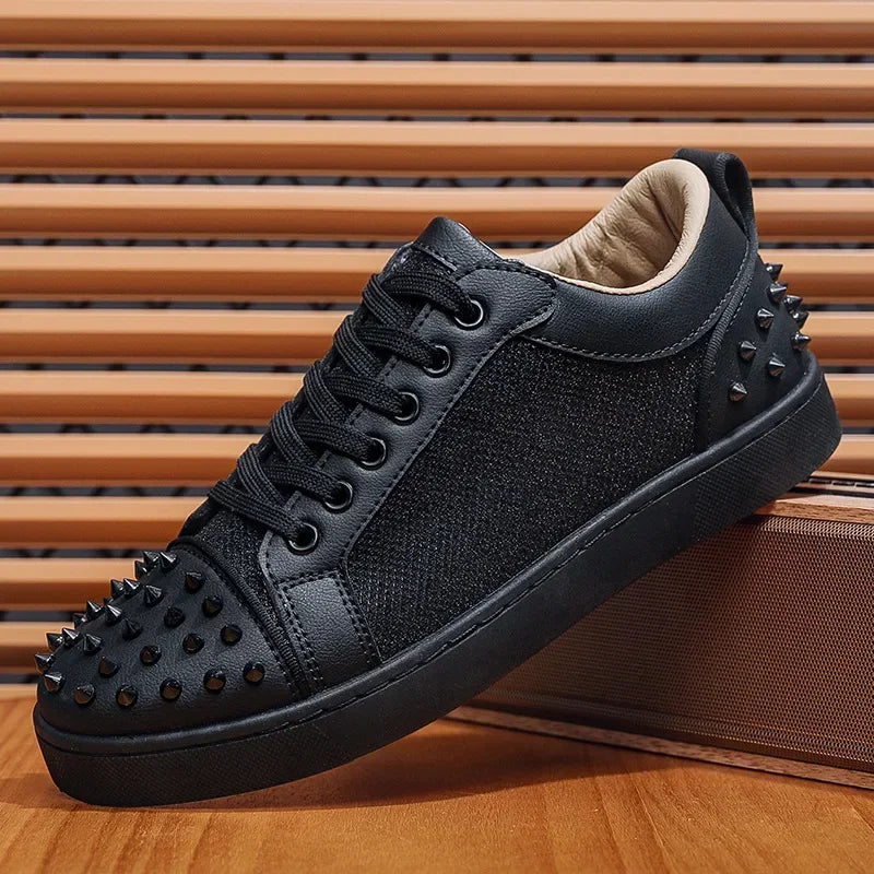 Rivet Men's Casual Sneakers Walking Men Casual Shoes Fashion Brand Sport Male Man Sneakers Shoes Designer Platform Mens Shoes