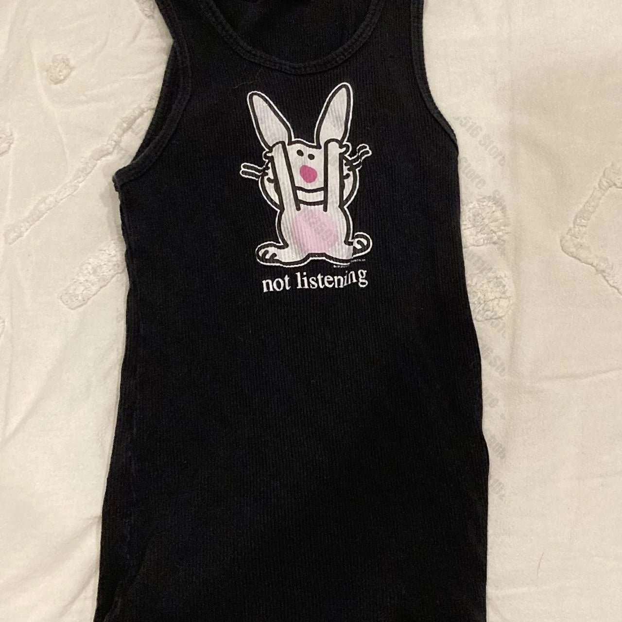 anime bunny graphics Sexy Y2K Harajuku Style Tank Top 2024 New Summer Women's Tank Crop Top Casual Basic Club Apparel EMO