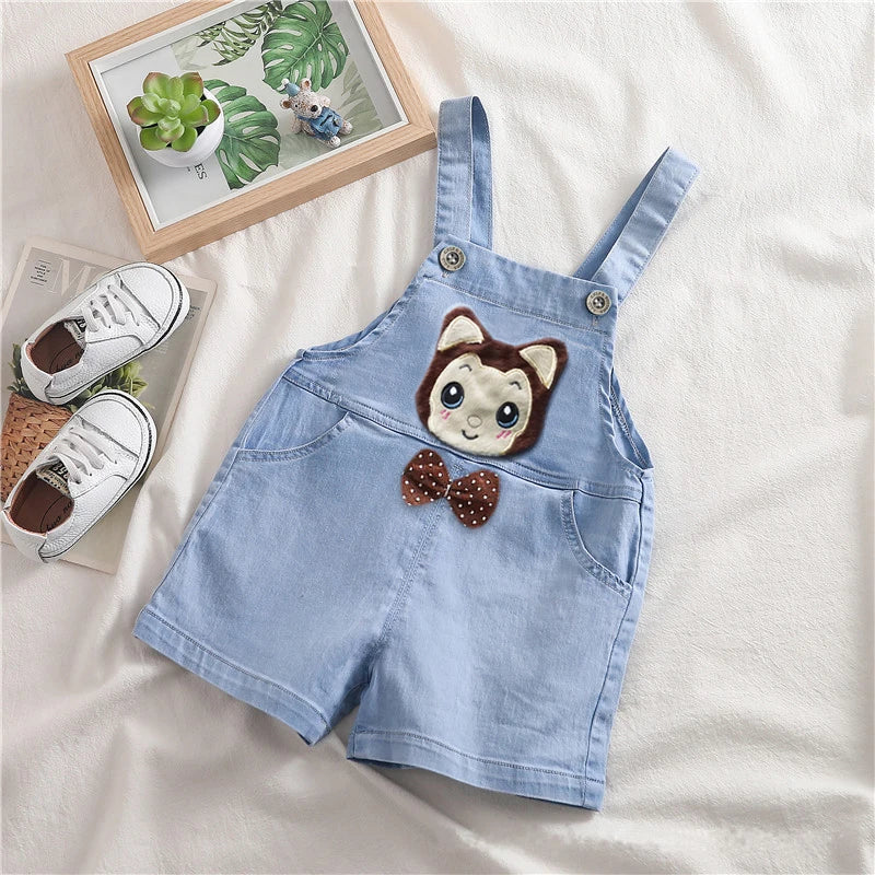 IENENS Summer Kids Baby Boys Jumper Pants Denim Shorts Jeans Overalls Toddler Infant Girl Playsuit Clothes Clothing Trousers