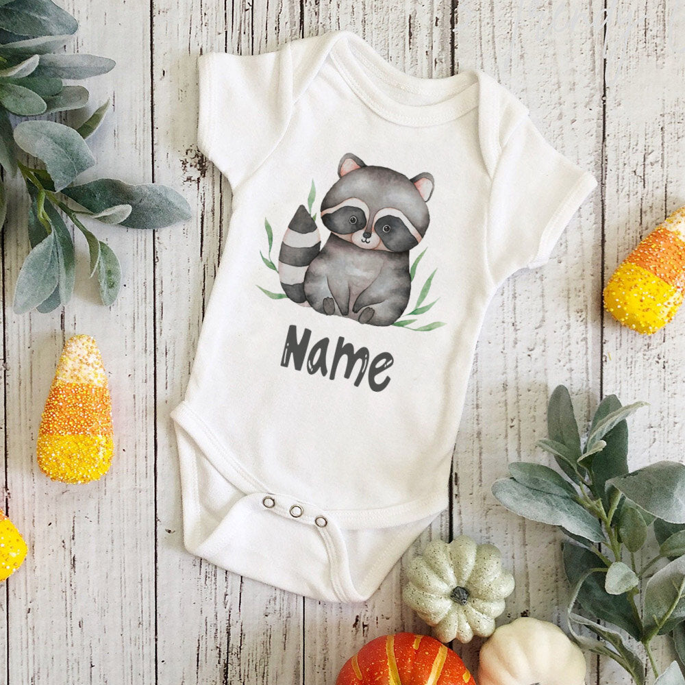 Personalized Monkey with Name Baby Jumpsuit Baby Sustom Name Romper for Infant Shower Gift for Girls Boys Outfit Newbron Clothes