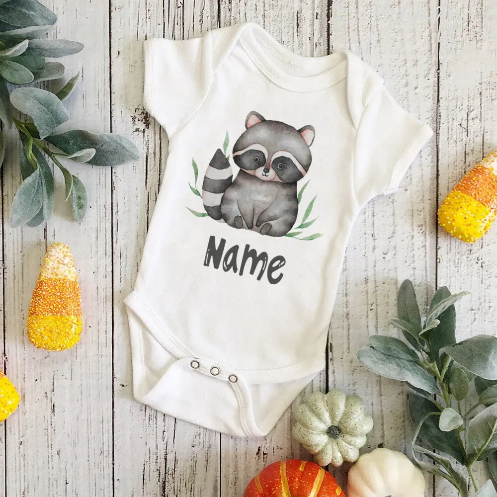 Personalized Monkey with Name Baby Jumpsuit Baby Sustom Name Romper for Infant Shower Gift for Girls Boys Outfit Newbron Clothes