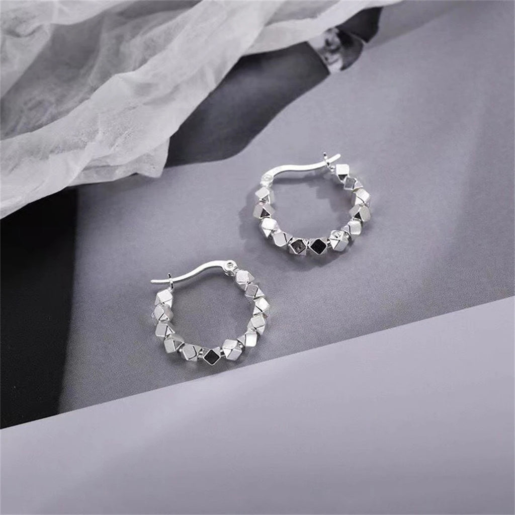 925 Sterling Silver Hot Sale hoop Earrings Simple Light Luxury Temperament Exquisite Hot Semale Sexy Jewelry Gift