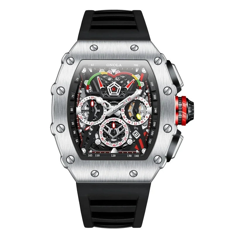 ONOLA 6827 Fashion Luxury Hands Clock Multifunction Waterproof Luminous Sports Casual Male Quartz Watches for Men Reloj Hombre